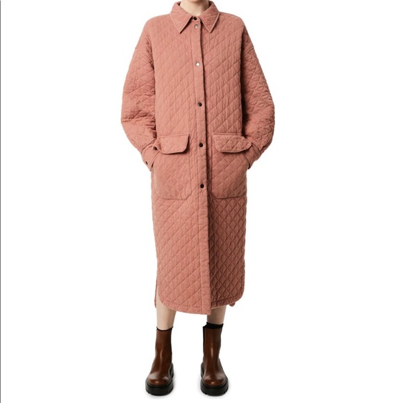 Bernardo | Jackets & Coats | Nwt Bernardo Bernie Oversize Quilted Cotton Coat In Dusty Pink 
